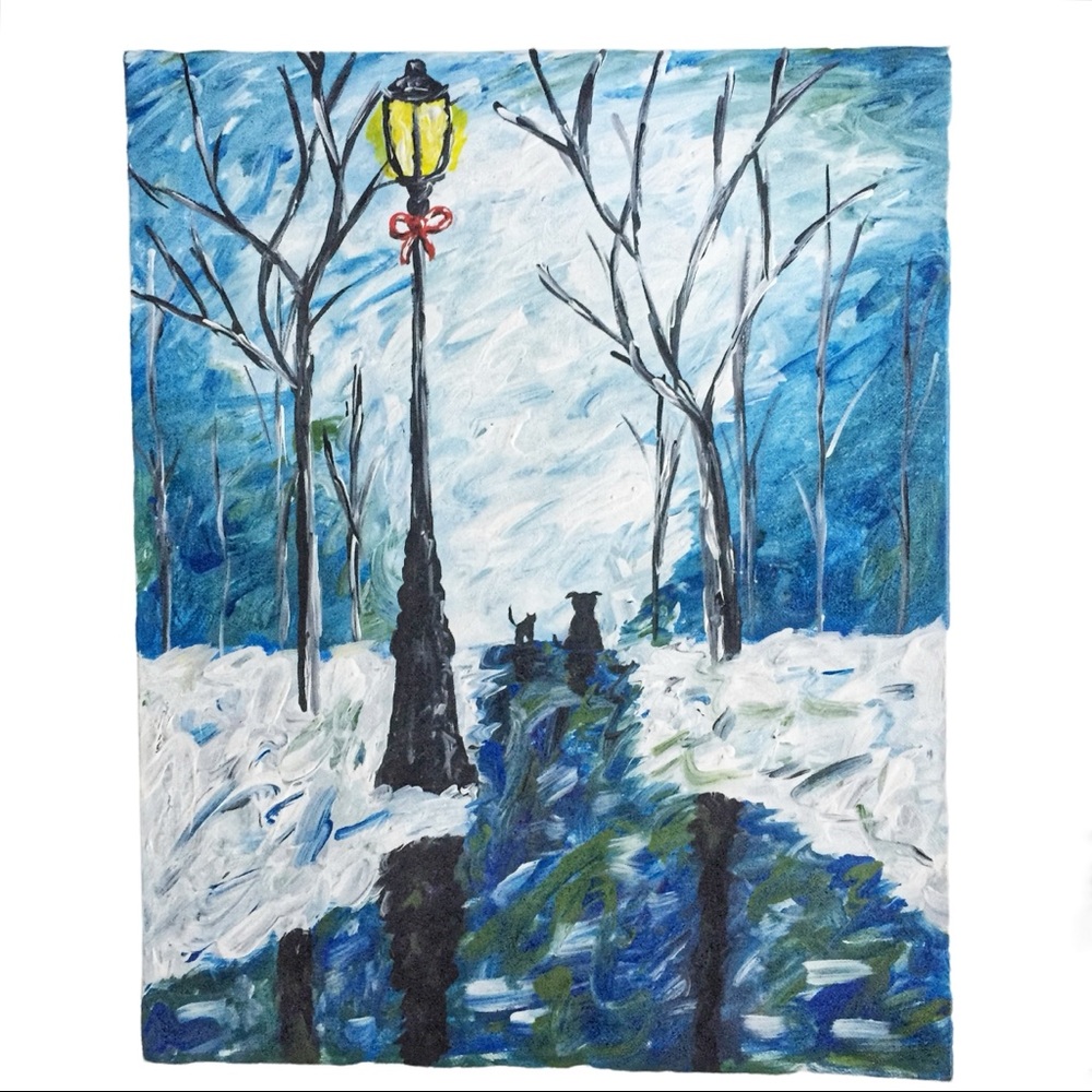 Original Artwork Acrylic Dog & Cat Painting On Canvas